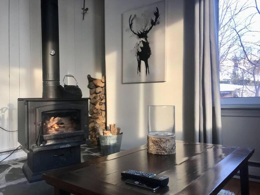 Om Chalet 2 Avec Spa Et Foyer Borde Du Fleuve St-Pierre-de-l'Île-d'Orléans Εξωτερικό φωτογραφία